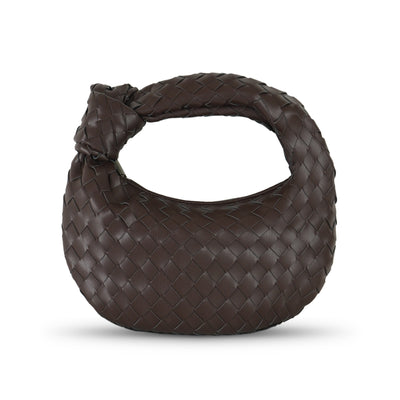 Woven Bag Fashion Cowhorn Knotted Handbag Armpit Bag Handbag