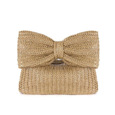 Bow woven handbag, cross-border small handbag, hand-held bag