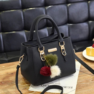 women hairball ornaments totes solid sequined handbag hotsale party purse ladies messenger crossbody shoulder bags