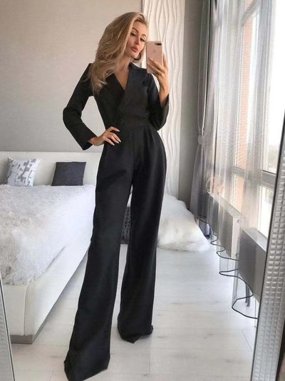 Chinese long skirt, new Chinese jumpsuit, oblique collar, mid-waist, temperament commuting jumpsuit