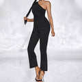 Sleeveless Jumpsuit Solid Color Pullover Waist Tie Casual Pennies