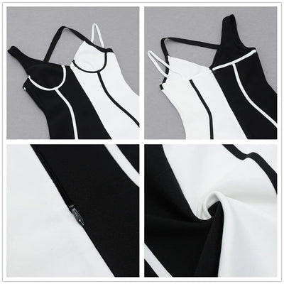 Strap Bandages Dress Bodycon Patchwork Clothes Club Party Summer Dress