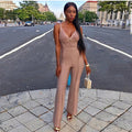 Bandage Jumpsuits Women Sexy Sleeveless Boot Cut Rompers Bodycon Overalls Summer Club Party Long Bodysuits