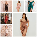 Satin Bodycon Dress Women Party Dress  Arrivals Midi House of Cb Bodycon Dress