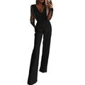 European and American women's mesh powder patchwork jumpsuit