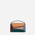 Women's bag geometric shape color contrast splicing handbag Small square bag shoulder  handbags