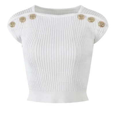 Short Vest Crop Tops Slim Elastic Elegant