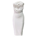 Sexy white floral bandage dress socialite party dress French dress