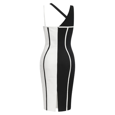 Strap Bandages Dress Bodycon Patchwork Clothes Club Party Summer Dress