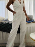 Chinese long skirt, new Chinese jumpsuit, oblique collar, mid-waist, temperament commuting jumpsuit