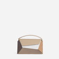 Women's bag geometric shape color contrast splicing handbag Small square bag shoulder  handbags