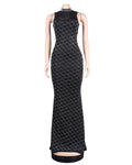 Elegant Women's Slim Dress European And American Sexy Mesh Hot Diamond Dress Nightclub Dress